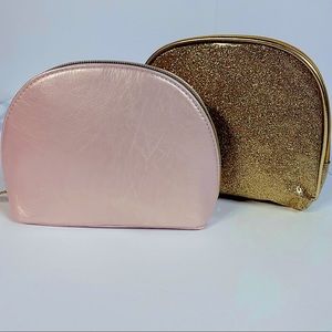 2 new never used make up bags . Both has zipper and will stand up on their own.